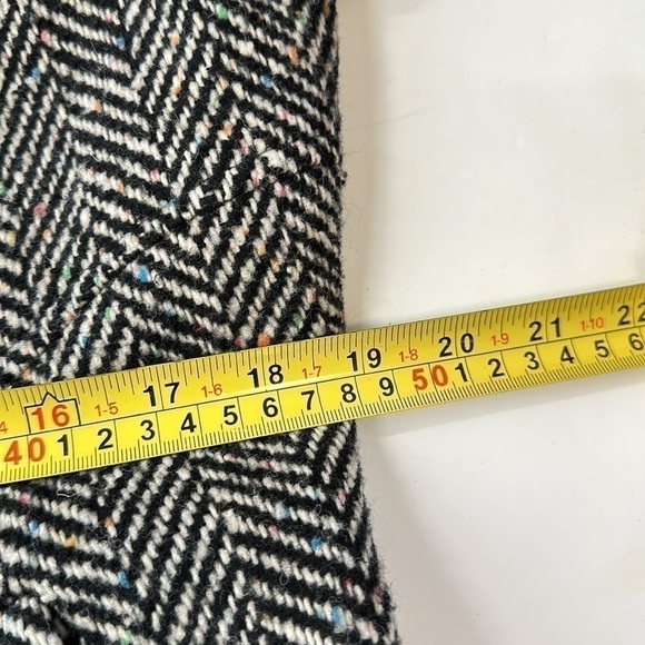 GLO Jeans Black & White Tweed Double Breasted Coat Size Large - Picture 16 of 16